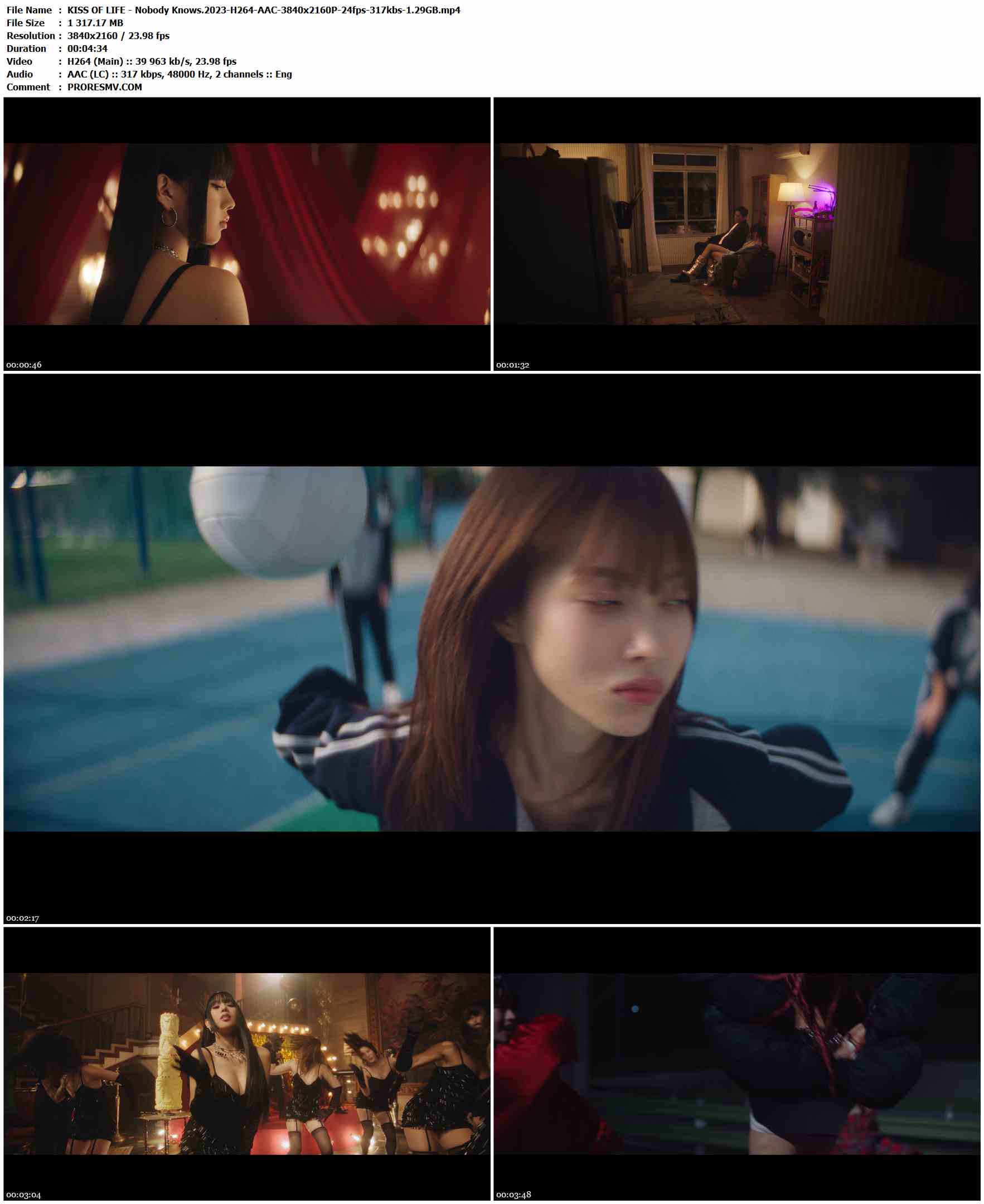 KISS OF LIFE - Nobody Knows.2023-H264-AAC-3840x2160P-24fps-317kbs-1.29GB官方MV_高清MV